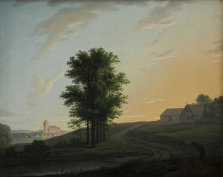 Paisaje de la tarde cerca de Gentofte, al norte de Copenhague - Erik Pauelsen — vista de la obra