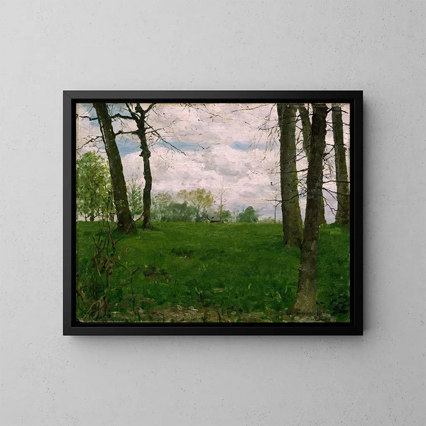 Campos verdes - Erik Werenskiold — cuadro enmarcado en la pared