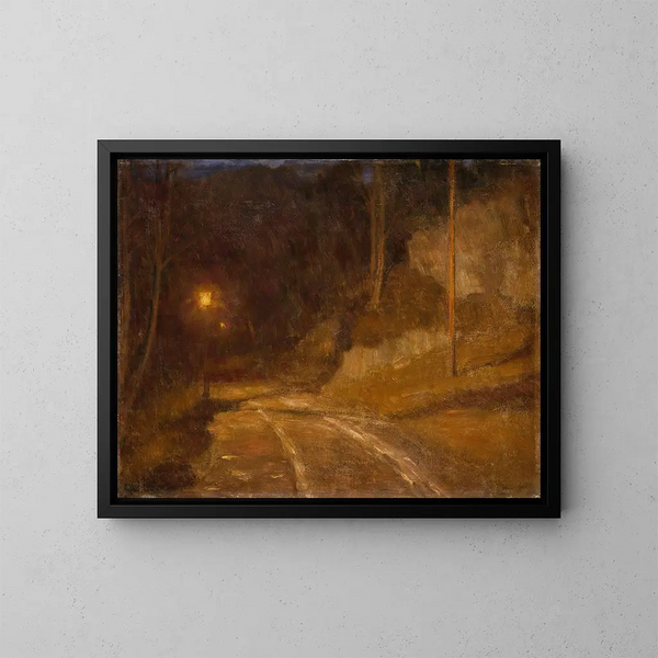 Luz de lámpara - Erik Werenskiold — cuadro enmarcado en la pared