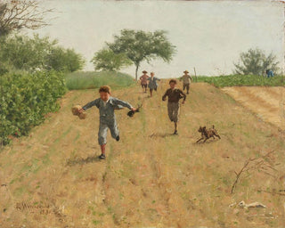 Paseo por el cielo - Erik Werenskiold — vista de la obra