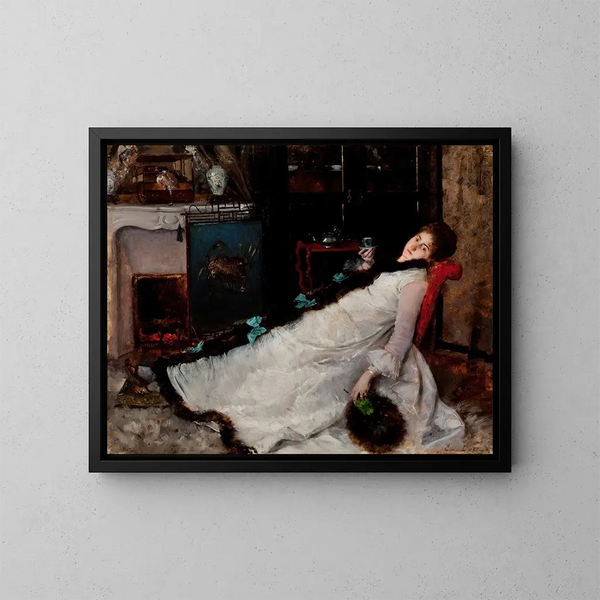 Repos - Ernest-Ange Duez — cuadro enmarcado en la pared