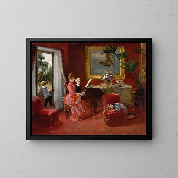 El Dúo - Ernest-Ange Duez — cuadro enmarcado en la pared
