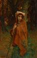 Niña en un paisaje boscoso - Ernest Hébert — vista de la obra