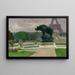 Garden of Trocadéro with Jacquemart's rhinoceros - Ernest Jules Renoux — framed artwork on a wall
