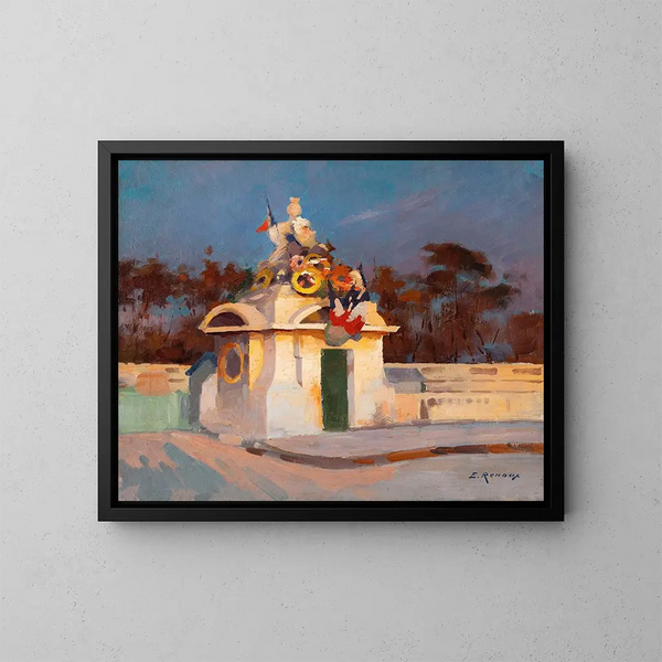 Statue of Strasbourg City at Place de la Concorde - Ernest Jules Renoux — framed artwork on a wall