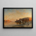 la noche en Egipto junto al Nilo en Gebel es-Silsila - Ernest Karl Eugen Koerner — cuadro enmarcado en la pared