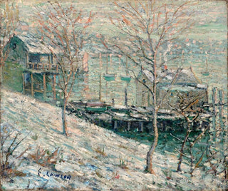 Winter scene on the Harlem River - Ernest Lawson — artwork view