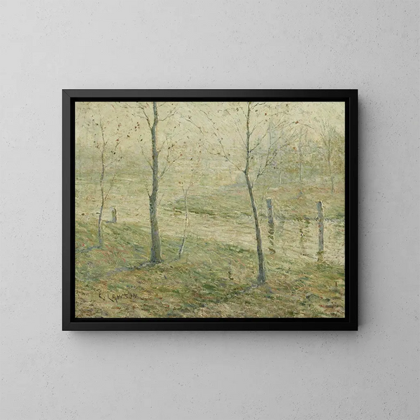 Morning Mist - Ernest Lawson — framed artwork on a wall