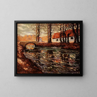 Paisaje fluvial - Ernest Lawson — cuadro enmarcado en la pared