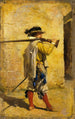 a Louis XIII sentinel by Ernest Meissonier | Painting — artwork view
