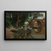 Pont à Poissy Pêcheurs à la ligne - Ernest Meissonier — framed artwork on a wall