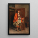 Hombre con abrigo rojo - Ernest Meissonier — cuadro enmarcado en la pared