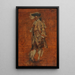 Character standing in Louis XV costume sketch for the Boules Players creation stage study - Ernest Meissonier — framed artwork on a wall