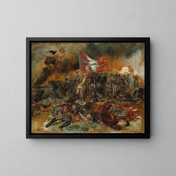 La Défense de París - Ernest Meissonier — cuadro enmarcado en la pared