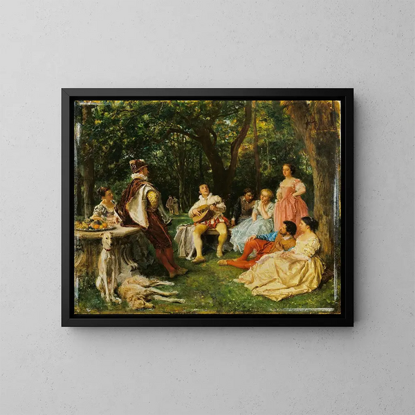 El Recital - Ernest Meissonier — cuadro enmarcado en la pared