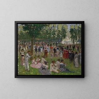 en el parque - Ernest Quost — cuadro enmarcado en la pared