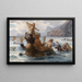 Sirènes et centaures au bain - Ernst Albert Fischer — framed artwork on a wall