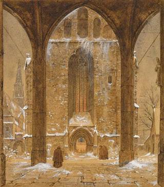 Ernst Ferdinand Oehme - Cloister in Winter.webp