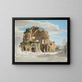 Templo de Minerva Médica en Roma - Ernst Fries — cuadro enmarcado en la pared