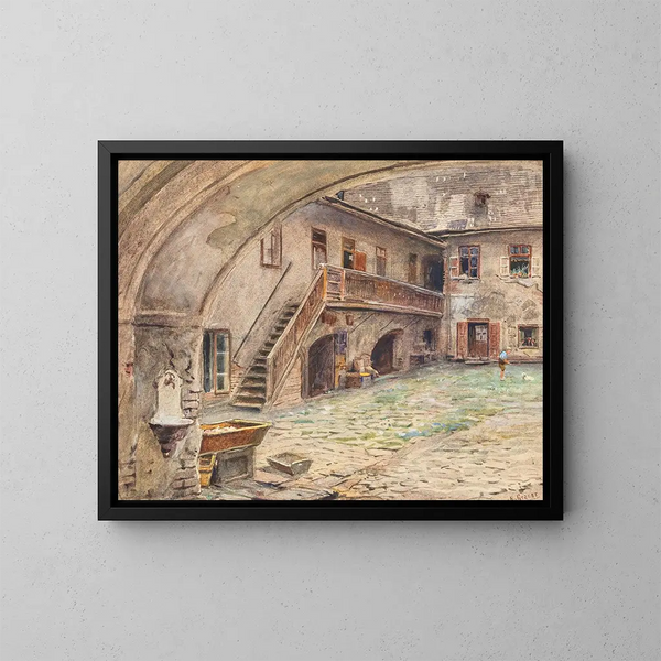 Paseo en la Kahlenbergerstraße - Ernst Graner — cuadro enmarcado en la pared