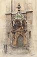 El portal oeste de la iglesia Maria am Gestade en Viena - Ernst Graner — vista de la obra