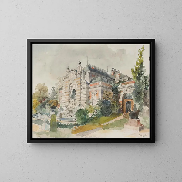 Villa en un parque - Ernst Graner — cuadro enmarcado en la pared