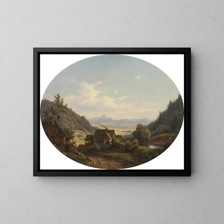 Valle de Sernitz - Ernst Gustav Doerell — cuadro enmarcado en la pared