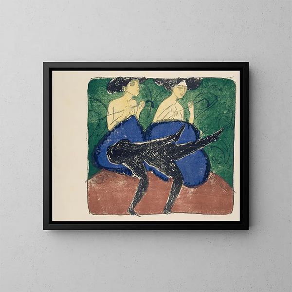 American Girls - Ernst Ludwig Kirchner — framed artwork on a wall