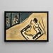 Bañista secándose - Ernst Ludwig Kirchner — cuadro enmarcado en la pared