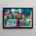 Basilea con el Rin - Ernst Ludwig Kirchner — cuadro enmarcado en la pared
