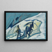 Peasant with Horse-Drawn Sledge - Ernst Ludwig Kirchner — framed artwork on a wall