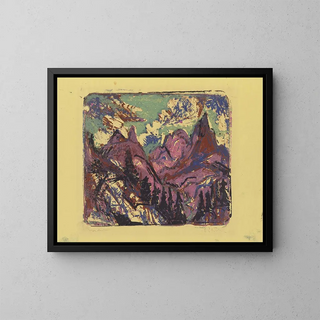 Bord de rivière - Ernst Ludwig Kirchner — cuadro enmarcado en la pared