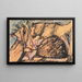Three figures on Fehmarn Postcard - Ernst Ludwig Kirchner — framed artwork on a wall