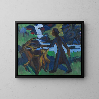 Ernst Ludwig Kirchner - Frau mit Ziege.webp