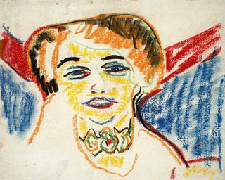 Ernst Ludwig Kirchner - Head of a Woman.webp