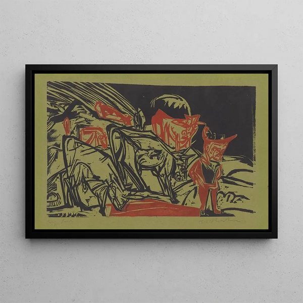 Ernst Ludwig Kirchner - Kuhherde mit einem Hirten.webp