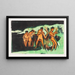 Bathers throwing reeds - Ernst Ludwig Kirchner — framed artwork on a wall