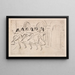 Six dancers in front of an arch decoration, English ensemble - Ernst Ludwig Kirchner — framed artwork on a wall