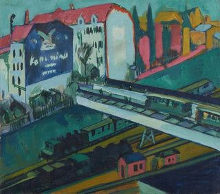 Ernst Ludwig Kirchner - Straenbahn und Eisenbahn.webp