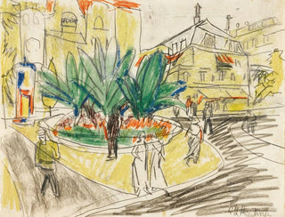 Ernst Ludwig Kirchner - The Bosquet In Albertplatz In Dresden.webp