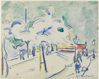 Ernst Ludwig Kirchner - Uferstrom mit Bumen Dresden.webp