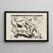 Vache sauvage et berger - Ernst Ludwig Kirchner — cuadro enmarcado en la pared