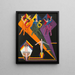 Niñas bailando en rayos de colores - Ernst Ludwig Kirchner — cuadro enmarcado en la pared