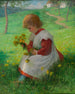 Niña con un diente de león - Ernst Payer — vista de la obra