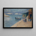 Playa con posada de pescadores - Ernst Schiess — cuadro enmarcado en la pared