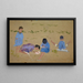 Children barefoot in the greenery - Ernst Schiess — framed artwork on a wall