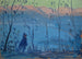 Evening Stroll over a Southern Lake - Ernst Schiess — artwork view