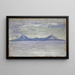 Mountains in the distant sea - Ernst Schiess — framed artwork on a wall