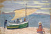Fishing boat on the beach - Ernst Schiess — artwork view