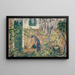 Mujer en un jardín meridional - Ernst Schiess — cuadro enmarcado en la pared